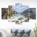 East Urban Home Sea Waves Hitting Rocky Shore - Multipanel Modern Seascape Extra Large Metal Wall Art Metal in Indigo | 1 D in | Wayfair