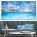 East Urban Home Bright Blue Waters & Sky Panorama - Multipanel Modern Seascape Extra Large Metal Wall Art Metal | 28 H x 60 W x 1 D in | Wayfair