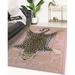 Brown/Pink 96 x 0.08 in Area Rug - Willa Arlo™ Interiors Willhite Animal Print Pink/Tan/Beige Area Rug Polyester | 96 W x 0.08 D in | Wayfair