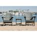 LuXeo Marina HDPE Outdoor Adirondack Chair & Table Set, 3-Piece Plastic in Gray | 36 H x 22.5 W x 31 D in | Wayfair LUX-1519-GRY2T