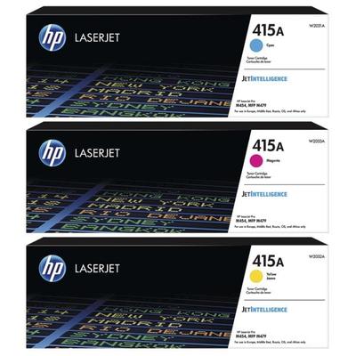 3er-Set Toner »HP 415A« cyan - magenta - gelb blau, HP