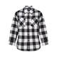 Urban Classics Jungen Boys Checked Flanell Shirt Hemd, black/white, 146-152