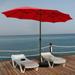 Aoodor 15ft Outdoor Double Sided Market Patio Umbrella with Base Stand