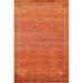 Orange Gabbeh Kashkoli Oriental Wool Area Rug Handmade Foyer Carpet - 4'6" x 6'3"