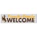 White Wyoming Cowboys 10'' x 40'' Friends & Family Welcome Sign