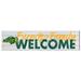 White NDSU Bison 10'' x 40'' Friends & Family Welcome Sign