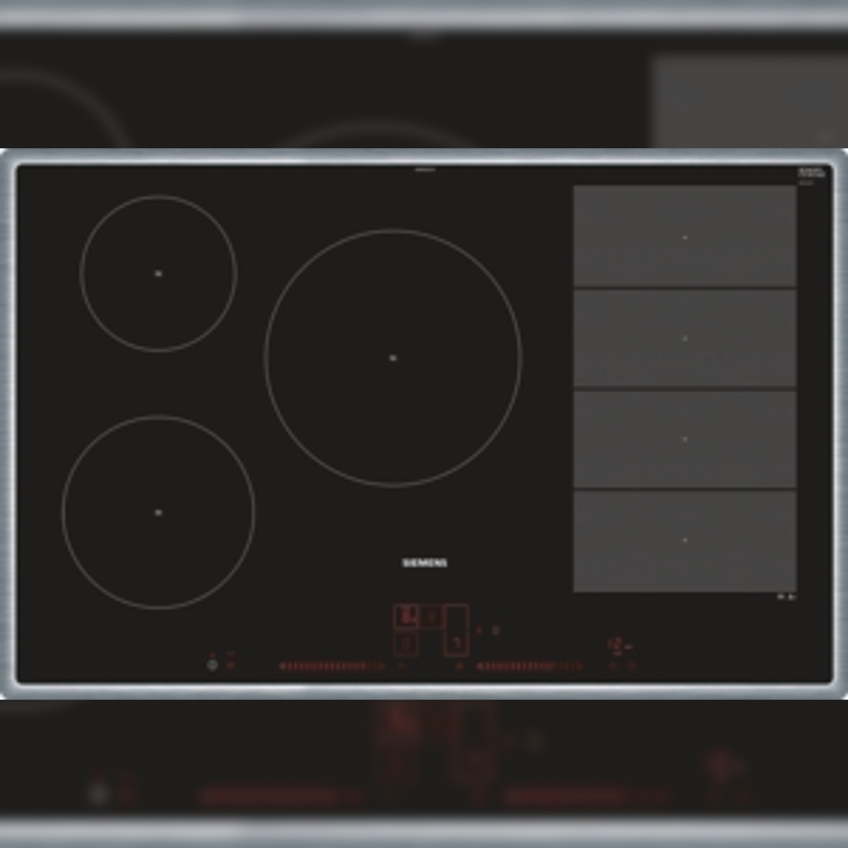 Siemens iQ700, Induktionskochfeld, 80 cm, Schwarz, Mit Rahmen aufliegend EX845LVC1E Image