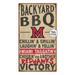 Brown Miami University RedHawks 11'' x 20'' Indoor/Outdoor BBQ Sign