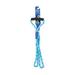 The Trailblazer Turquoise & Navy Rope Dog Leash, 6 ft., Blue