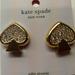 Kate Spade Jewelry | Kate Spade New Gold And Silver Pave Spade Earrings | Color: Gold/Silver | Size: 3/4"