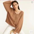 J. Crew Sweaters | J Crew Relaxed Boatneck Camel Sweater, Xs Nwt | Color: Tan | Size: Xs