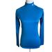 Nike Tops | Nike Pro Combat Blue Mock Neck Long Sleeve Stretch Athletic Pullover Top Women M | Color: Blue | Size: M