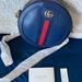 Gucci Bags | Gucci Ophidia Mini Round Shoulder Bag 100% Authentic New | Color: Blue/Gold | Size: Os