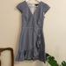 J. Crew Dresses | J. Crew Faux Wrap Gingham Blue Ruffle Dress Size 0 | Color: Blue/White | Size: 0