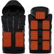 Men Heated Vest with 9 Zone Electric Heating Jacket USB Charging Zip Removable Hood Body Warmer Gilets Black 5XL