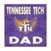 Purple Tennessee Tech Golden Eagles 10'' x Dad Plaque
