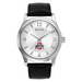 Men's Silver Ohio State Buckeyes Leather Watch