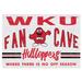 White Western Kentucky Hilltoppers 24'' x 34'' Fan Cave Wood Sign