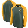 Men's Nike Green/Gold Green Bay Packers Historic Raglan Crew Performance Sweater