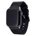 Black Carolina Panthers Leather Apple Watch Band