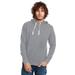 Next Level 9303 Santa Cruz Pullover Hooded Sweatshirt in Lead/Light Grey size XS | Cotton/Polyester Blend NL9303
