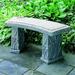 August Grove® Gillis Dragonfly Stone/Concrete Garden Outdoor Bench Stone/Concrete in Gray | 18.5 H x 42.5 W x 15 D in | Wayfair