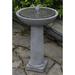 Campania International Cirrus Concrete Birdbath Fountain Concrete in Gray | 30.25 H x 20.5 W x 20.5 D in | Wayfair FT-246-PN