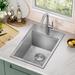 KRAUS Kore™ 15" L Drop-In Top Mount Workstation 16 Gauge Single Bowl Kitchen Bar Sink with Accessories in Gray | 9.38 H x 15 W x 22 D in | Wayfair