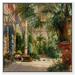 Oliver Gal Interior of Palm House - Painting Canvas in Brown/Green/Orange | 24 H x 24 W x 1.5 D in | Wayfair 41387_24x24_CANV_WFL