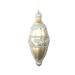 The Holiday Aisle® 15" Antique Glitter Drop Christmas Ornament Plastic in Gray/Yellow | 5.5 H x 5.5 W x 1.25 D in | Wayfair