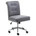 House of Hampton® Amruta Velvet Task Chair for Makeup, Velvet Office Chair Wood/Upholstered in Brown/Gray | 40 H x 24.8 W x 17.3 D in | Wayfair