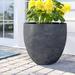 Sol 72 Outdoor™ Acushnet Round Indoor/Outdoor Modern Pot Planter w/ Drainage Hole in Gray | 9.2 H x 9.9 W x 9.9 D in | Wayfair