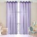 2 Piece Window Sheer Curtains Grommet Panels for Bedroom/Living Room - N/A