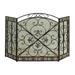 Benzara 3- Panel Metal Fire Screen With Traditional Design, Bronze - 31 H x 1 W x 52 L Inches