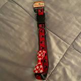 Disney Dog | Disney Minnie Mouse Dog Collar | Color: Black/Red | Size: Os
