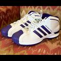 Adidas Shoes | Adidas Mens Size (20) White And Purple Stripespro Model Fusion Gorgeous Shoe | Color: Purple/White | Size: 20