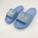 Adidas Shoes | Adidas Adilette Slides ‘Light Blue/Clear Crystal’ Custom Slide Woman’s Size 7 | Color: Blue/Silver | Size: 7