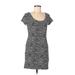 H&M Casual Dress - Mini: Black Acid Wash Print Dresses - Women's Size Medium