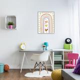 Stupell Industries Children's Rainbow Arch Heart Shapes Warm Desert Tones Stretched Canvas Wall Art By Ziwei Li Canvas | Wayfair aj-378_gff_24x30