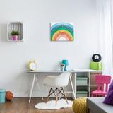 Stupell Industries Kids' Abstract Watercolor Pattern Rainbow Blue Green Pink XXL Stretched Canvas Wall Art By Daphne Polselli Canvas | Wayfair