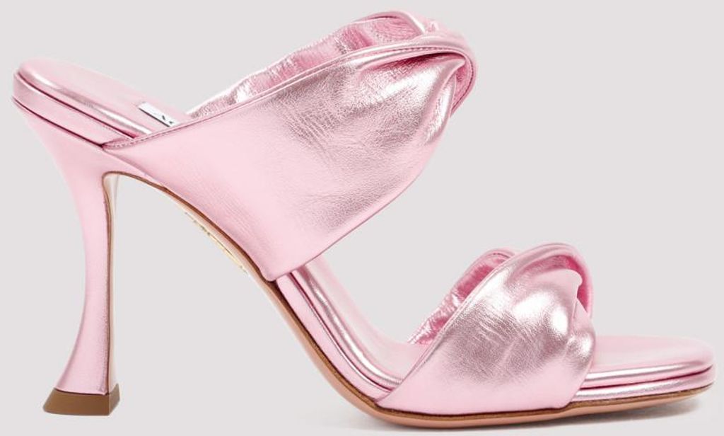 Shop Now For The Leather Twist Sandals Pink Aquazzura Heels Accuweather Shop