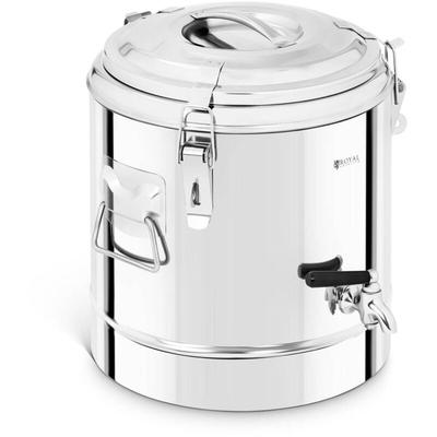 Royal Catering - Conter Isotherme Thermobox Isolation Thermique Acier Inox Robinet 12 Litres