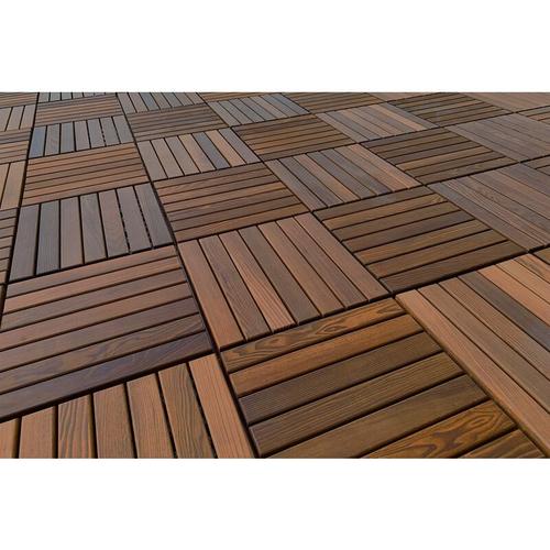 Hexim – Terrassenfliesen 33x33cm Klickfliesen Thermoesche Holzfliesen Balkonfliesen: 1 Stück
