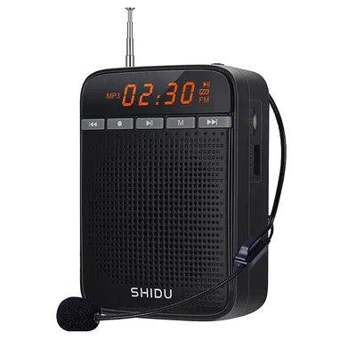 SHIDU – amplificateur de voix portable 10W pour enseignants mégaphone AUX Audio enregistrement de