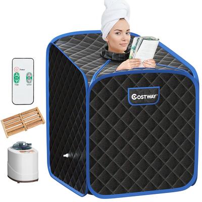 Costway Portable 2L Steam Sauna Spa Tent with Chair Grey/Black/Coffee