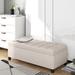 Upholstered Flip Top Storage Bench with Button Tufted Top