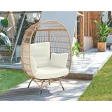 Manhattan Comfort Spezia Freestanding Rattan Outdoor Egg Chair