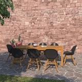 Amazonia Hawaii 9 piece FSC Certified Wood Outdoor Patio Dining Set - 9pc