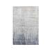 Shahbanu Rugs Hand Knotted Gray Vertical Ombre Design Pure Silk with Textured Wool Oriental Rug (4'0" x 6'0") - 4'0" x 6'0"