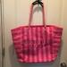 Victoria's Secret Bags | Brand New Victoria Secret Pink Striped Bag With Rope Handles | Color: Pink | Size: Os